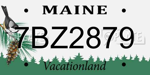 7BZ2879 Maine License Plate
