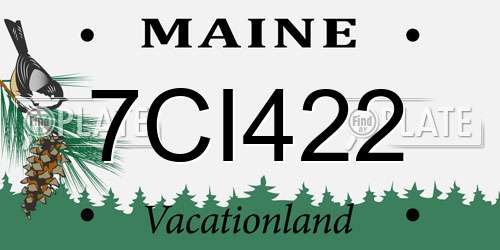7CI422 Maine License Plate