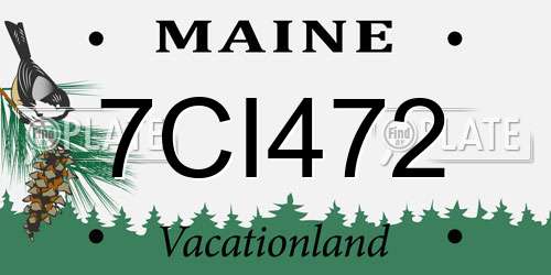 7CI472 Maine License Plate