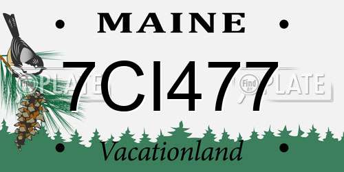 7CI477 Maine License Plate