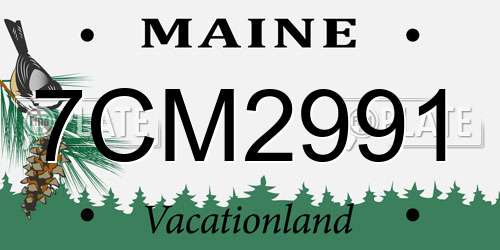 7CM2991 Maine License Plate