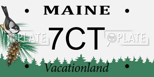 7CT Maine License Plate