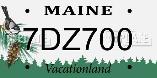 7DZ700 Maine License Plate
