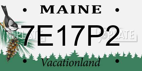 7E17P2 Maine License Plate