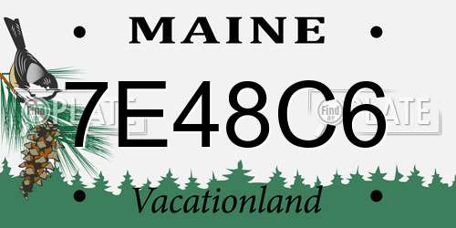 7E48C6 Maine License Plate