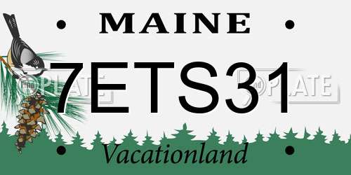 7ETS31 Maine License Plate