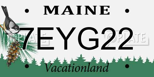 7EYG22 Maine License Plate