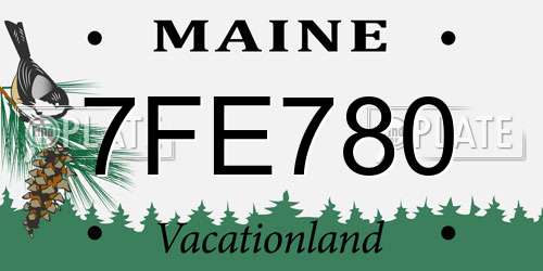 7FE780 Maine License Plate