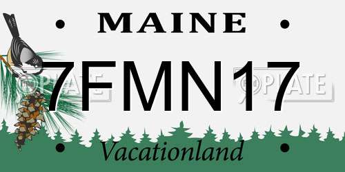 7FMN17 Maine License Plate