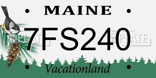 7FS240 Maine License Plate