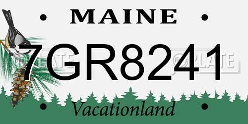 7GR8241 Maine License Plate
