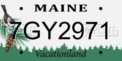 7GY2971 Maine License Plate