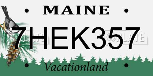 7HEK357 Maine License Plate