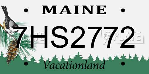 7HS2772 Maine License Plate