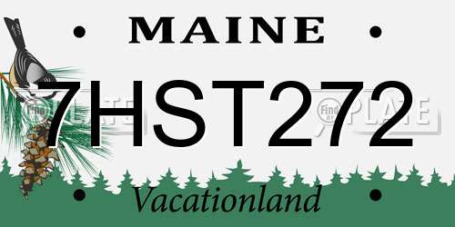 7HST272 Maine License Plate