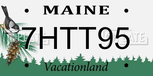 7HTT95 Maine License Plate