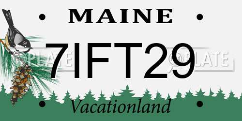 7IFT29 Maine License Plate