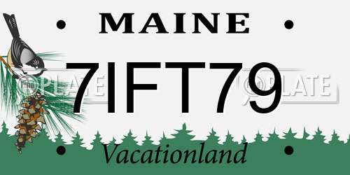 7IFT79 Maine License Plate
