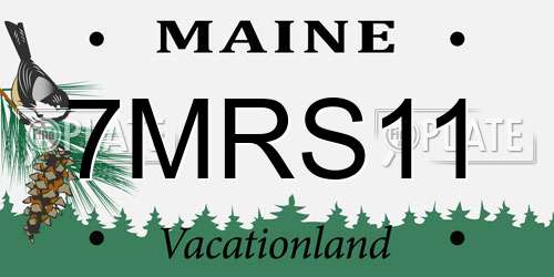 7MRS11 Maine License Plate
