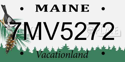 7MV5272 Maine License Plate