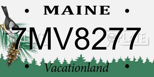 7MV8277 Maine License Plate