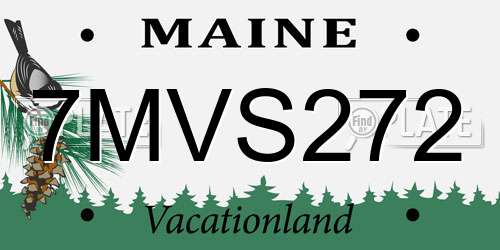 7MVS272 Maine License Plate