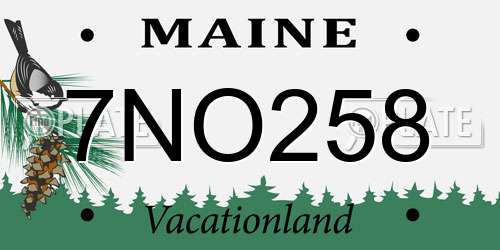 7NO258 Maine License Plate