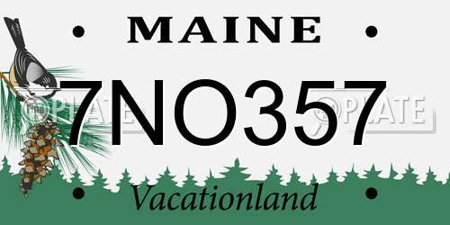7NO357 Maine License Plate