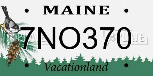 7NO370 Maine License Plate