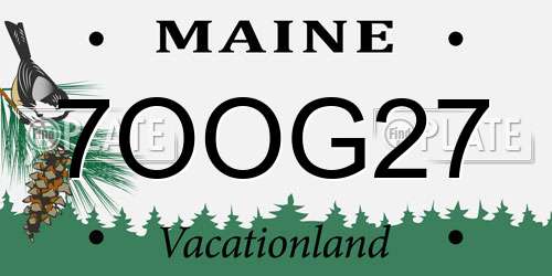 7OOG27 Maine License Plate