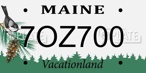7OZ700 Maine License Plate