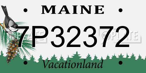 7P32372 Maine License Plate