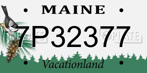 7P32377 Maine License Plate