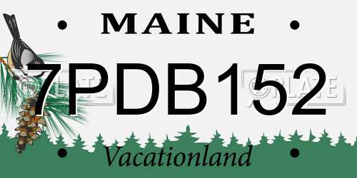 7PDB152 Maine License Plate