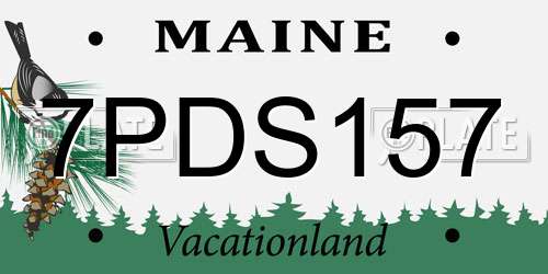 7PDS157 Maine License Plate