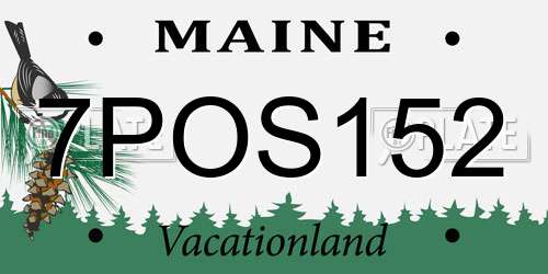 7POS152 Maine License Plate