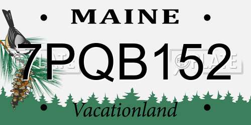 7PQB152 Maine License Plate