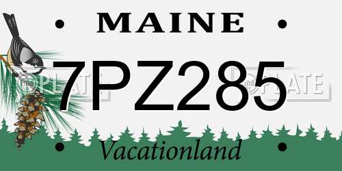 7PZ285 Maine License Plate