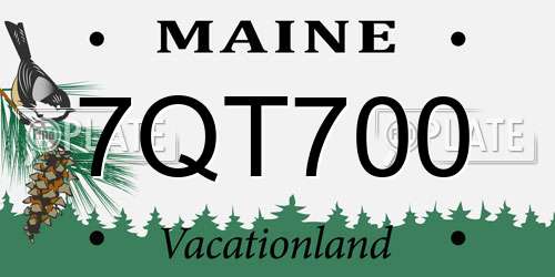 7QT700 Maine License Plate
