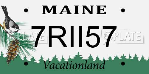 7RII57 Maine License Plate