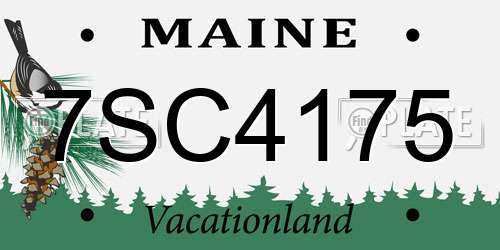 7SC4175 Maine License Plate