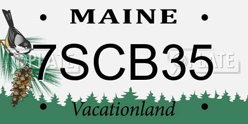7SCB35 Maine License Plate