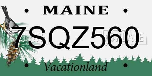 7SQZ560 Maine License Plate