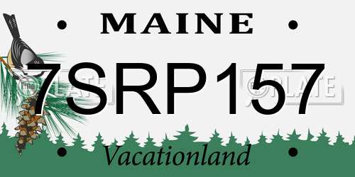 7SRP157 Maine License Plate