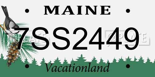 7SS2449 Maine License Plate