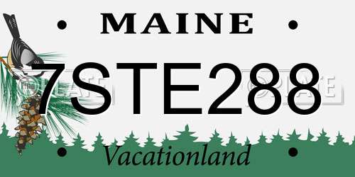 7STE288 Maine License Plate
