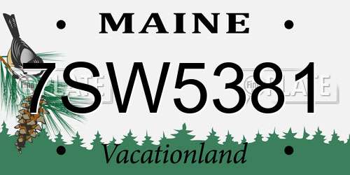 7SW5381 Maine License Plate