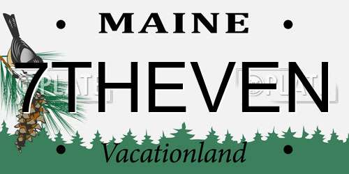 7THEVEN Maine License Plate