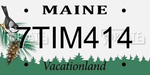 7TIM414 Maine License Plate
