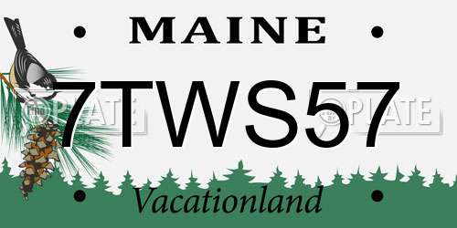 7TWS57 Maine License Plate